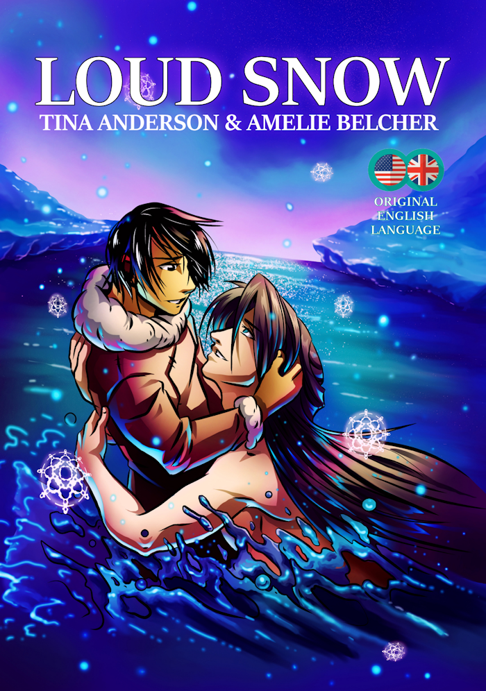A young native man in the arms of a long-haired man coming out of the water.